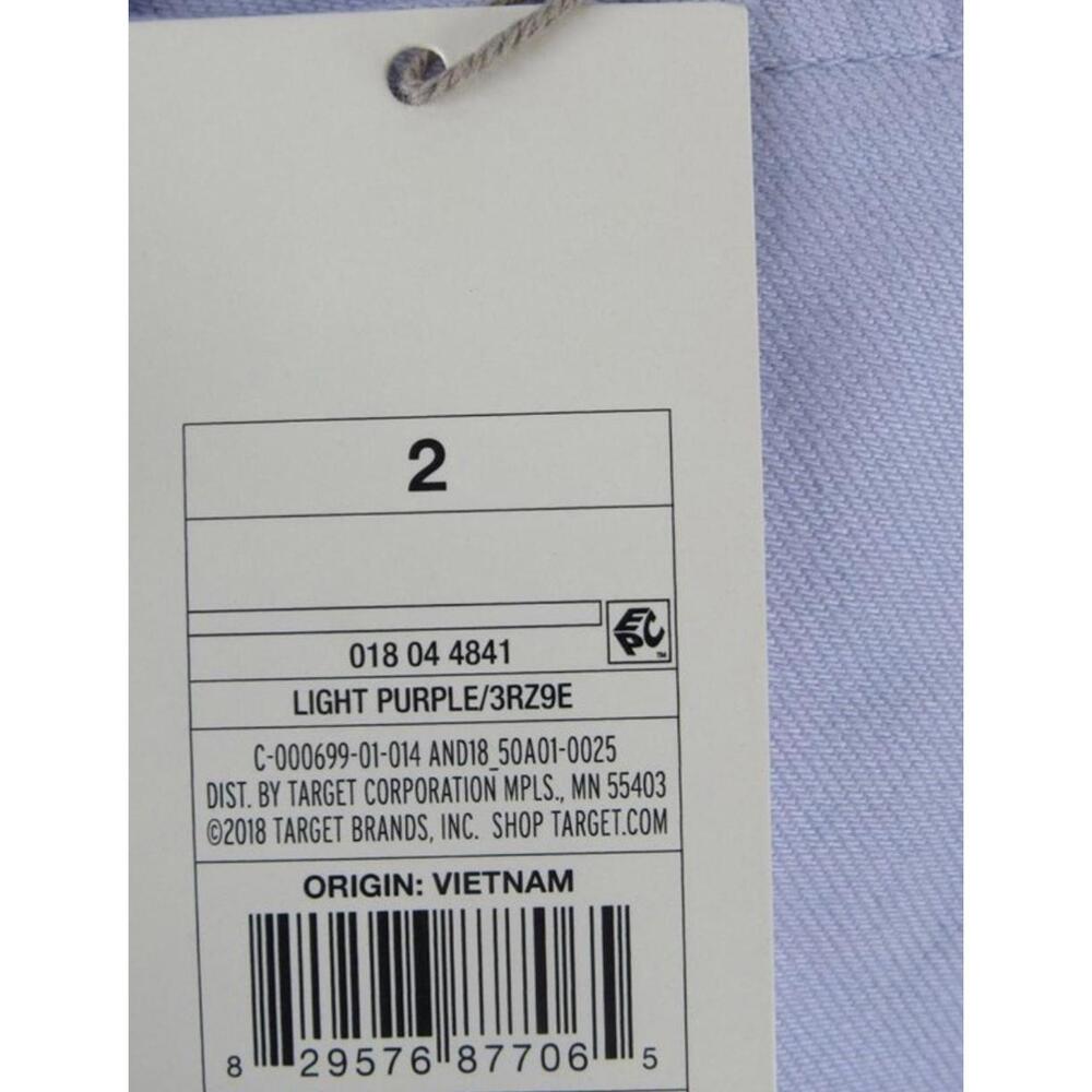 A New Day Womens Pants Purple High Rise Straight Crop Stretch  Size 2R NWT - Picture 5 of 7